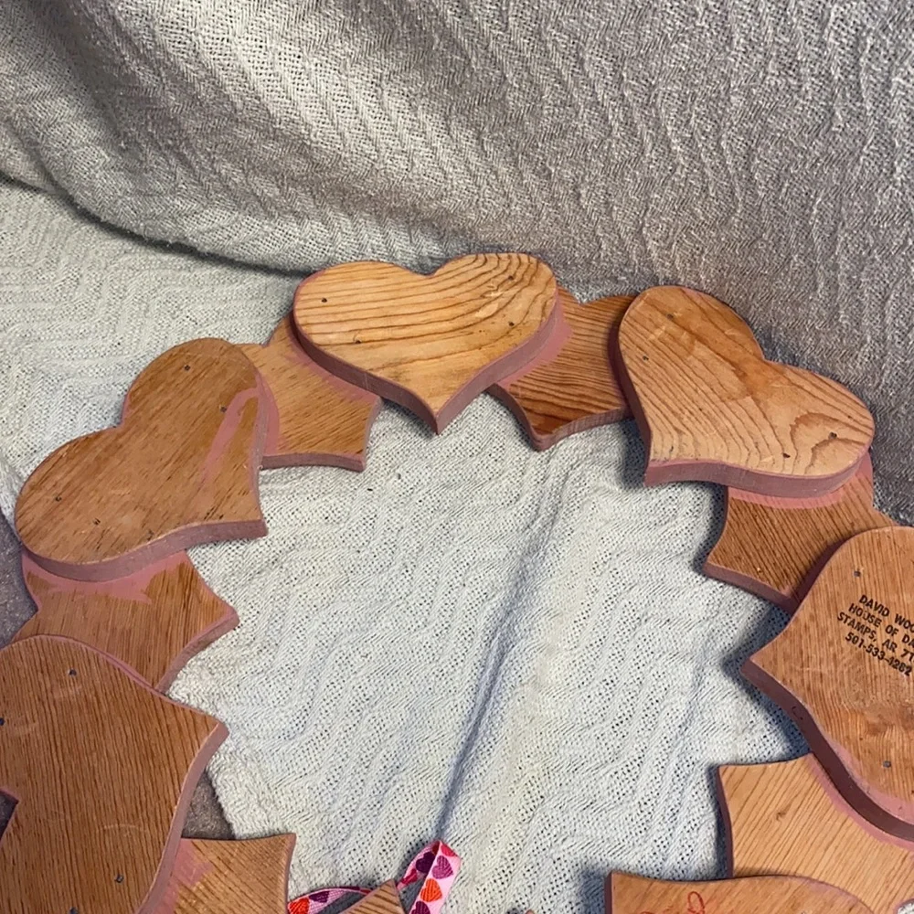 Handmade Large Wood Heart Wreath